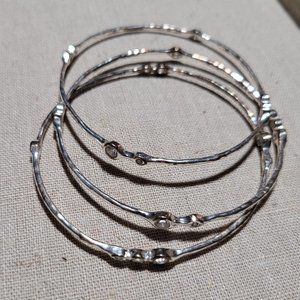 Stella & Dot Silver Plated Devi Bangles